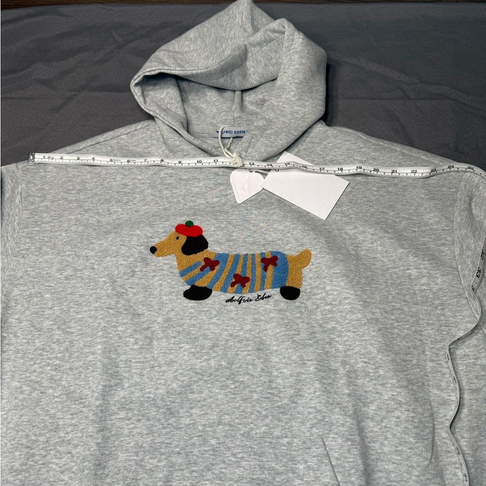 AELFRIC EDEN Gray Hoodie with Dog Embroidery - Picture 9 of 9